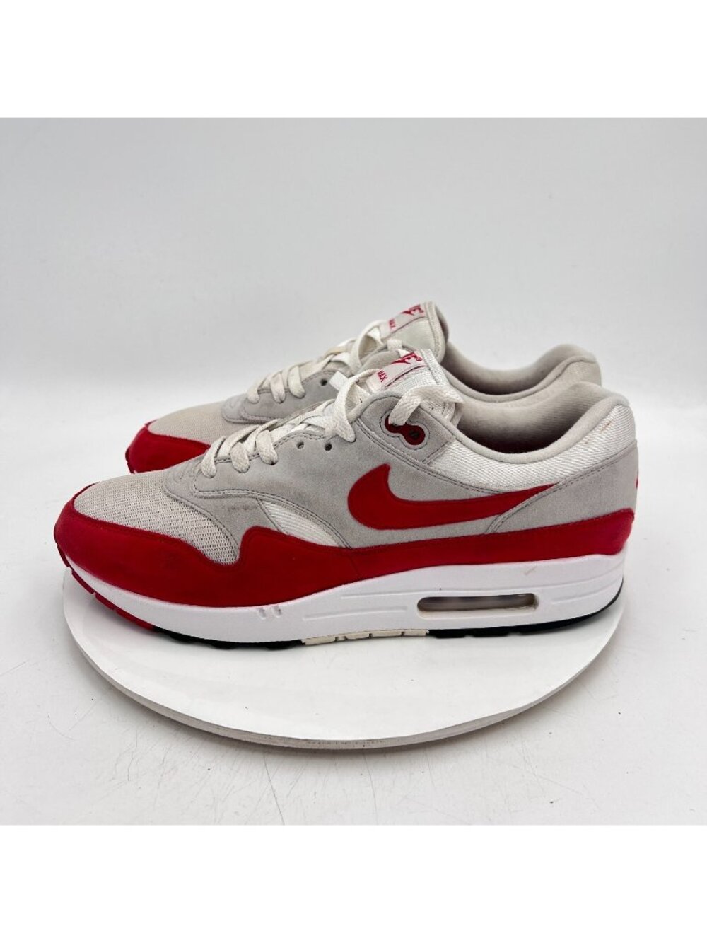 Nike Air Max 1 Anniversary Men Size 11.5 908375-103 University Red White Sneaker